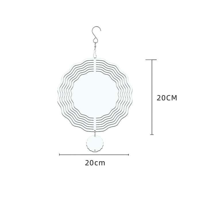 8 Pack 8 Inch Sublimation Wind Spinner Blanks,3d Double Sided Sublimation Wind Powered Kinetic Sculp