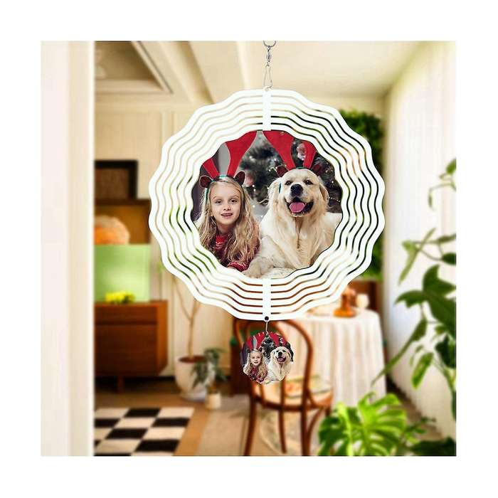 8 Pack 8 Inch Sublimation Wind Spinner Blanks,3d Double Sided Sublimation Wind Powered Kinetic Sculp