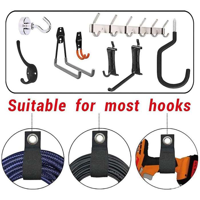 8 Pack Extension Cord Holder Organizer,Heavy Duty Hook and Loop Storage Straps, for Cables, Hoses, G
