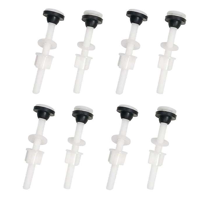 8 Pack Toilet Tank Plastic Bolts M10 Tank to Bowl Bathroom Toilet Repair Kits Fitting Screws and Sea