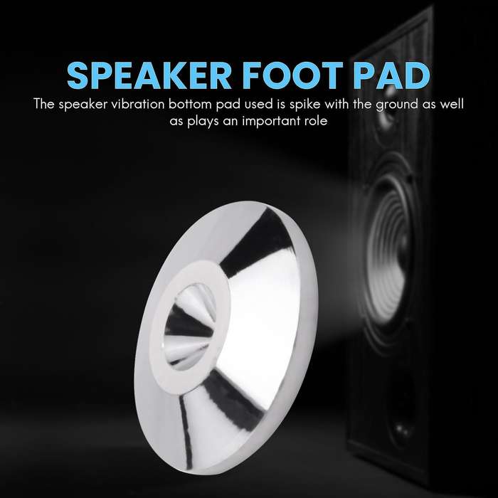 8 Pcs 25 X 4mm Universal Copper Speaker Spikes Pads Speaker Shock Base Pad Isolation Stand Feet Con