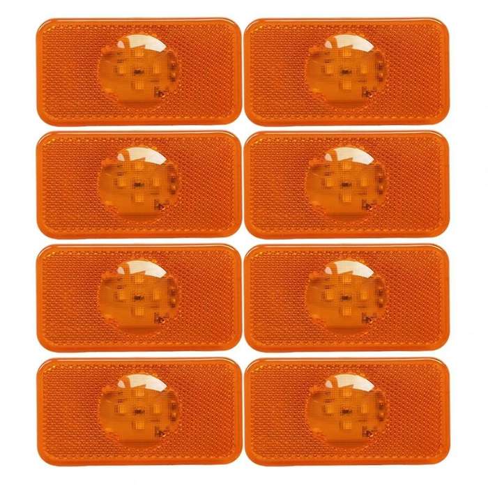 8 Pcs 24V Led Side Marker Truck Signal Side Lights for Fm Fl Truck Lights Amber 20789440 Truck Acces