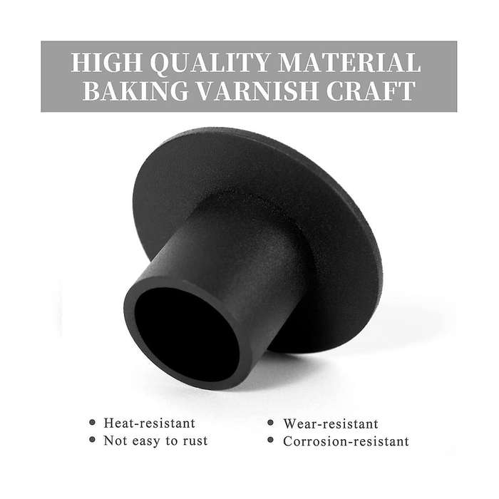 8 Pcs Black Candle Holders Retro Candlestick Holder Farmhouse Decor Wedding Party Anniversary House