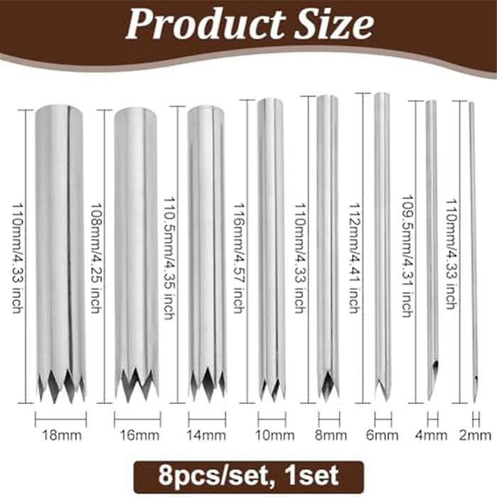 8 PCS Clay Hole Cutter Pottery Sculpture Tools for Pottery Ceramic Hole Punch for Pottery Sculpture