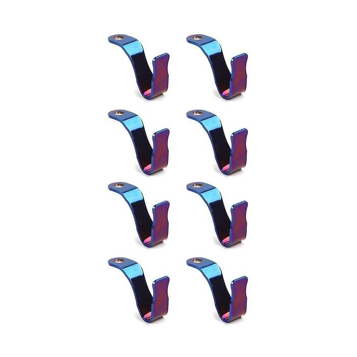 8 Pcs Motorcycle Helmet Small Hook Universal Stainless Steel Color Titanium Motorcycle Convenient 6