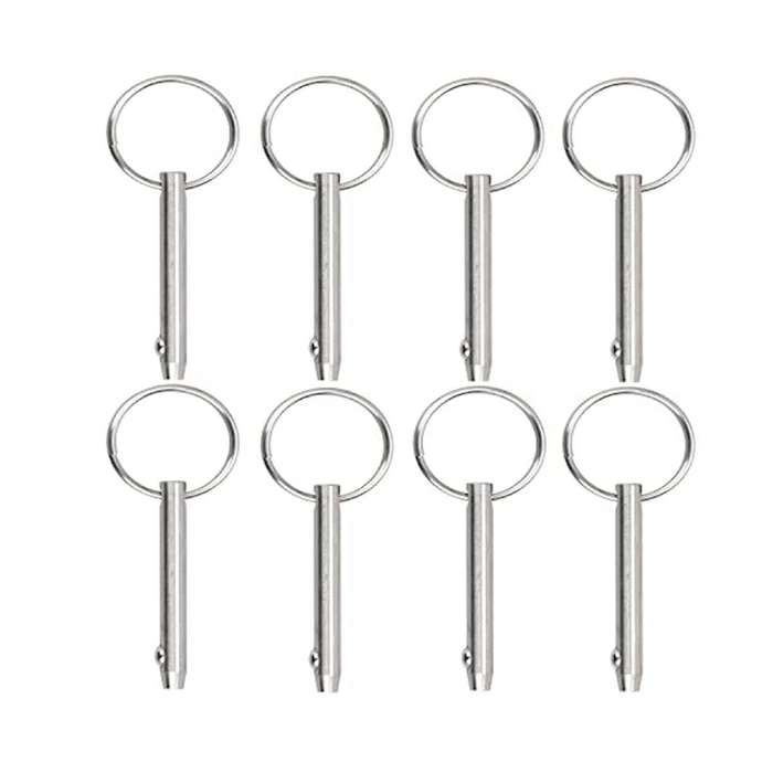 8 PCS Quick Release Pins Bimini Top Pins, Diameter 1/4in(6.3mm),Overall Length 2.56inch(65mm),Marine