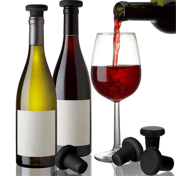 8 Pcs Silicone Wine Stopper Reusable Beer Bottle Stopper Beer Champagne Wine Storage Keep The Origi