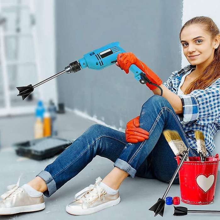 8 Pcs Resin Mixer Epoxy for Mixing Reusable Multipurpose Epoxy for Drill for Epoxy and Paint Mixer