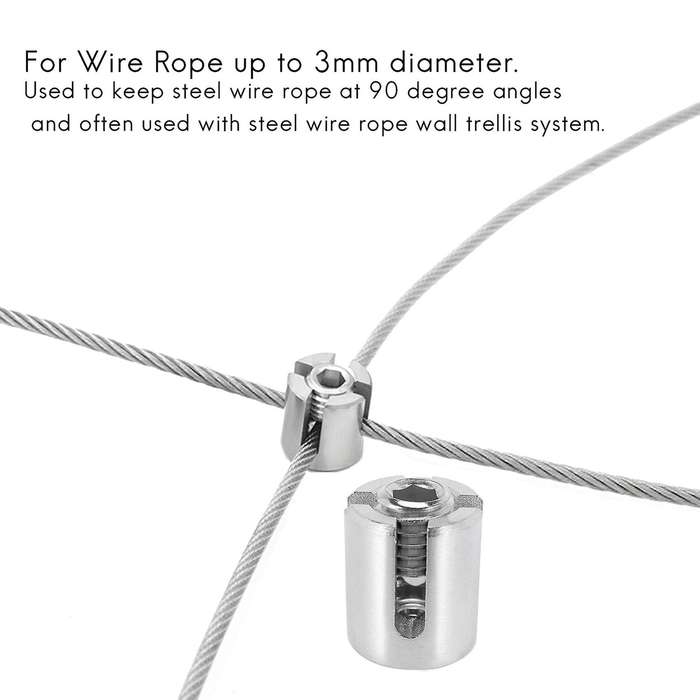 8 Pcs Stainless Steel Wire Rope Green Wall Trellis Fitting Clip 3mm Wire