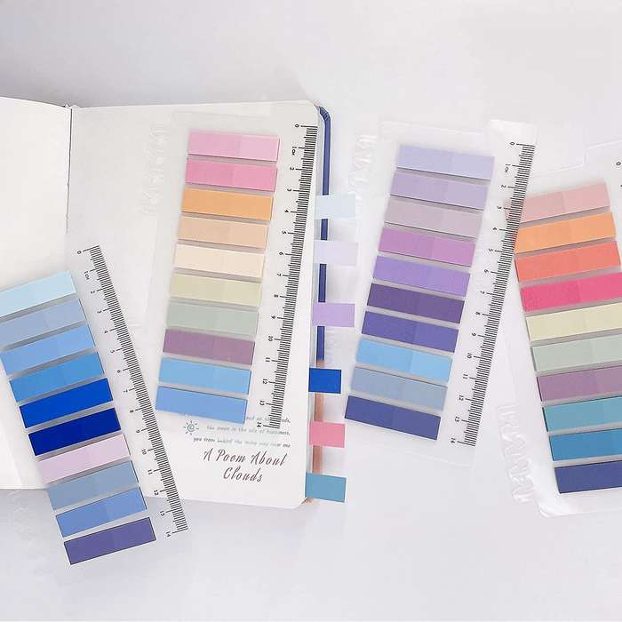 800 Pcs Sticky Index Tabs, with Ruler Compatible Page Marking