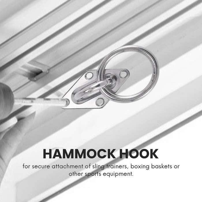 80Mmx50Mm Mounting Hook for Wall Or Ceiling with Round Ring Stainless Steel - Bracket / Attachment f