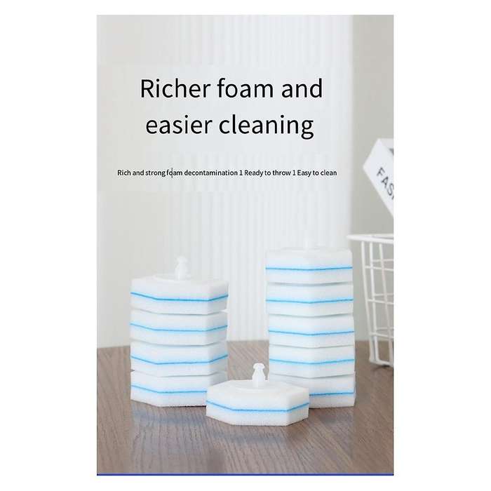 80PCS Disposable Toilet Brush Double Layer Fibre Toilet Brush Refills Cleaning Wand Refills for