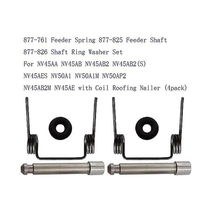 877-761 Feeder Spring 877-825 Feeder Shaft 877-826 Shaft Ring Washer Set for NV45AA NV45AB NV45AB2 N