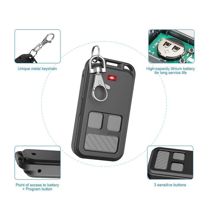 890MAX Garage Door Opener Remote for //, Universal 3 Button Garage Door Opener Remote