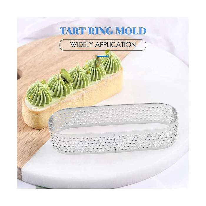 8cm Stainless Steel Tart Ring, Heat-resistant Perforated Cake Mousse Ring, Round Ring Baking Tools