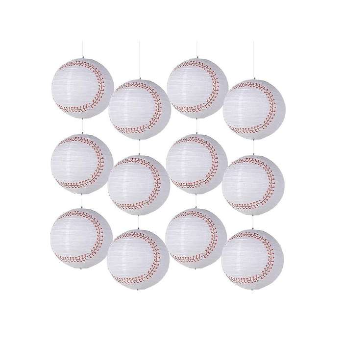 8inch Baseball Paper Lanterns Sports Team Party Baseball Hanging Lantern Softball Party Decorations
