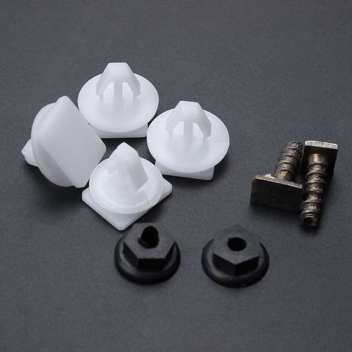8pc Front Wheel Arch Trim Clips Plastic Metal Screw Nut Set for C