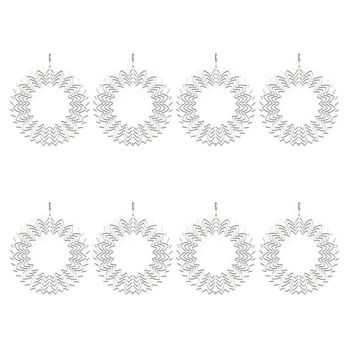 8Pcs 10 Inch Sublimation Wind Spinner Blanks 3D Wind Spinners Hanging Wind Spinner for Indoor Outdoo