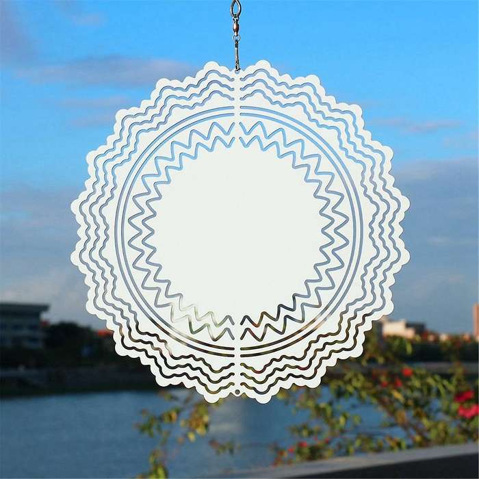8Pcs 10 Inch Sublimation Wind Spinner Blanks 3D Garden Wind Spinners Sublimation Blanks Double Sided
