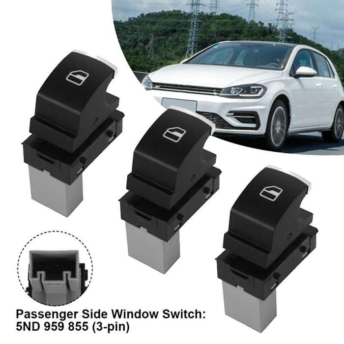 8Pcs Car Rearview Mirror Headlight Window Control Switch Knob Kit for B6 Golf 5ND 959 855