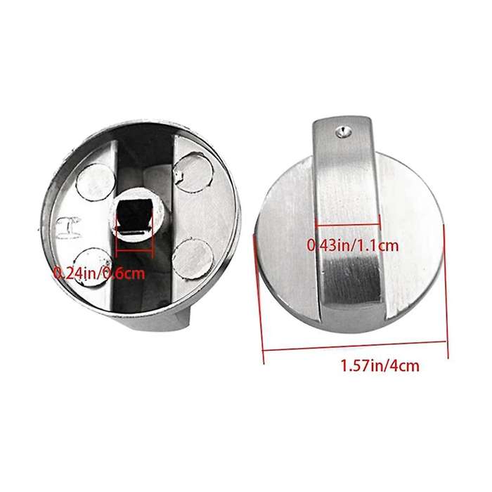 8pcs Cooker Knobs,6mm Gas Stove Knobs Stove Replacement Metal Knobs Accessories for Kitchen Gas Kno