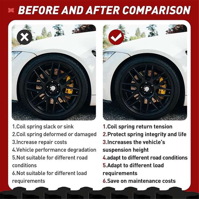 8pcs Coil Spring Spacer Kit - Premium Coil Spring Lift Spacers for Vehicles, Coil Spring Spacers 1in