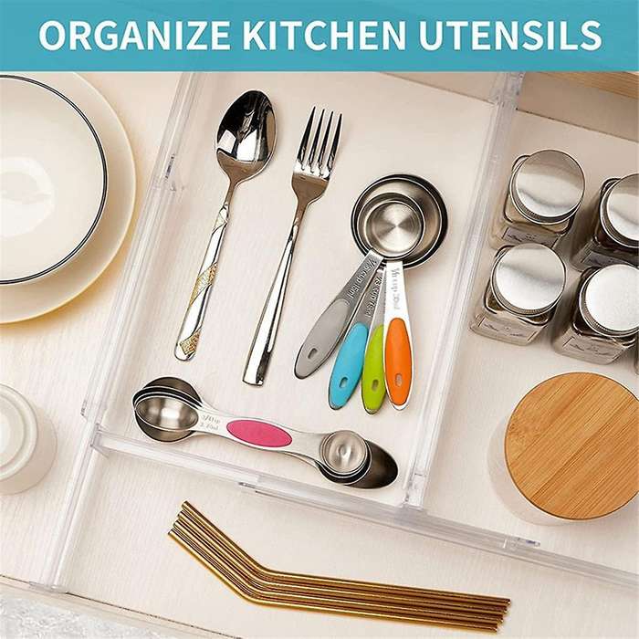 8pcs Drawer Dividers Organizer Adjustable Cabinet Storage Clothes Organizer Drawers Separators Kitch
