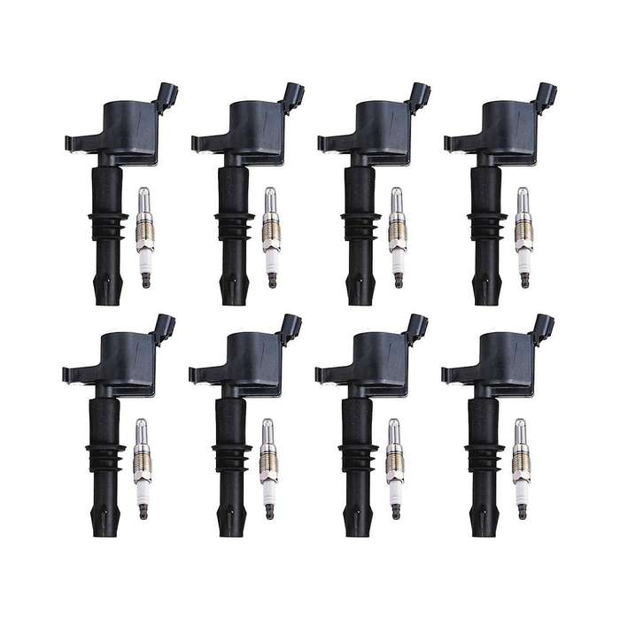 8PCS Ignition Coils + 8PCS Spark Plugs for Truck V8 5.4L 2005-2007 DG511 SP515 SP546 3L3Z12029BA