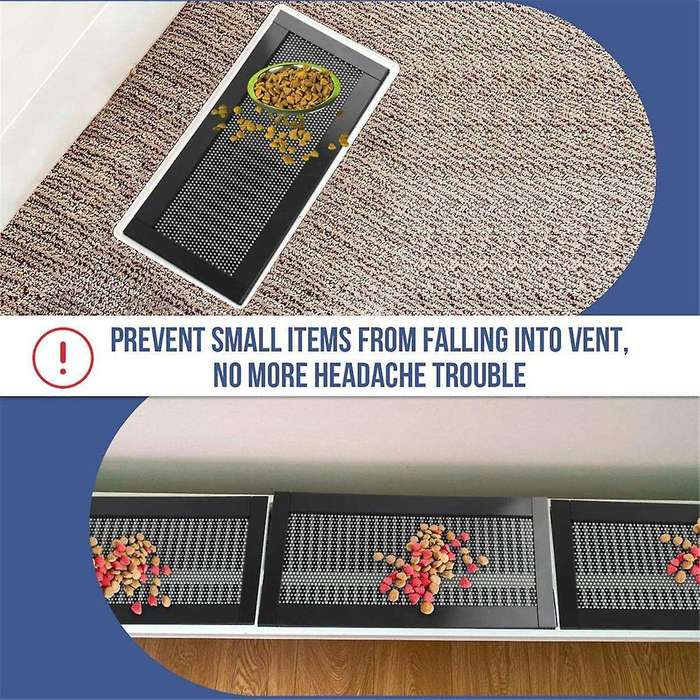 8Pcs Magnetic Floor Ventilation Cover 4x10Inch Air Ventilation Screen Cover PVC for Wall Ceiling Fl