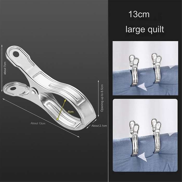 8Pcs Metal ClothesPins,Row Cover Clips Stainless Steel Pool Towel Clips,Chair Clips for Beach Towels