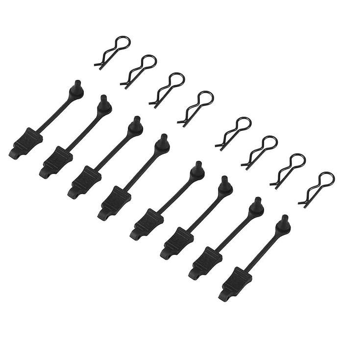 8pcs Rubber Body Clip Retainer Shell Fixed Buckle Lock Ar390165 for Arrma 1/10 Senton Granite Big R