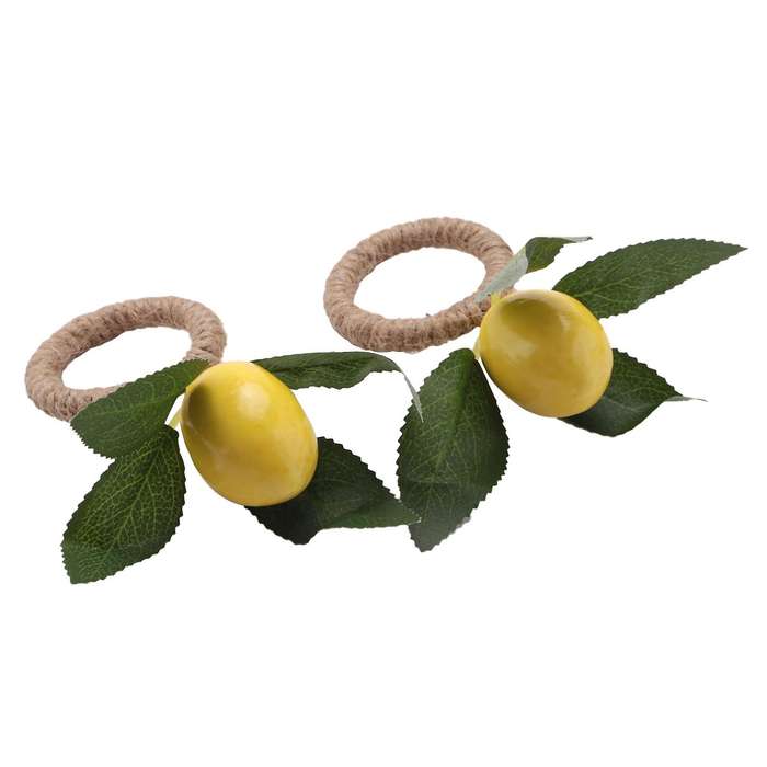 8pcs Simulation Lemon Plant Napkin Ring Fruit Meal Buckle Hotel Model Room Napkin Ring