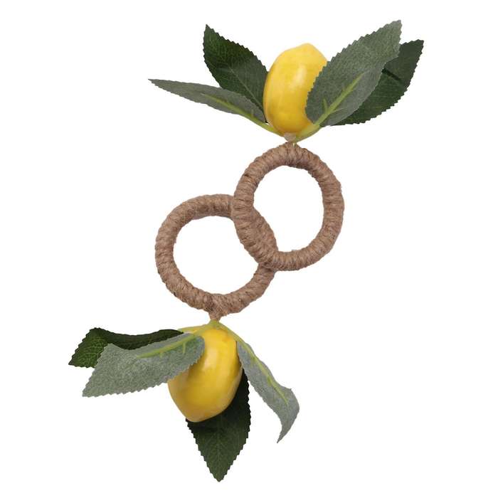 8pcs Simulation Lemon Plant Napkin Ring Fruit Meal Buckle Hotel Model Room Napkin Ring