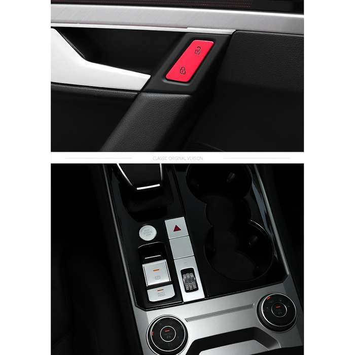 8Pcs/Set Car Center Console Engine Start Button Trim Cover Decoration Sticker Accessories for - 2019