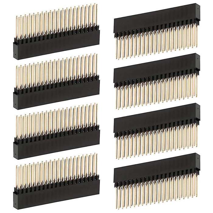 8PCS,2X20(40 Pin) Extra Tall Female 0.1 Inch Pitch Stacking Header for A+/B+/Pi 2/Pi 3 Extra Tall He