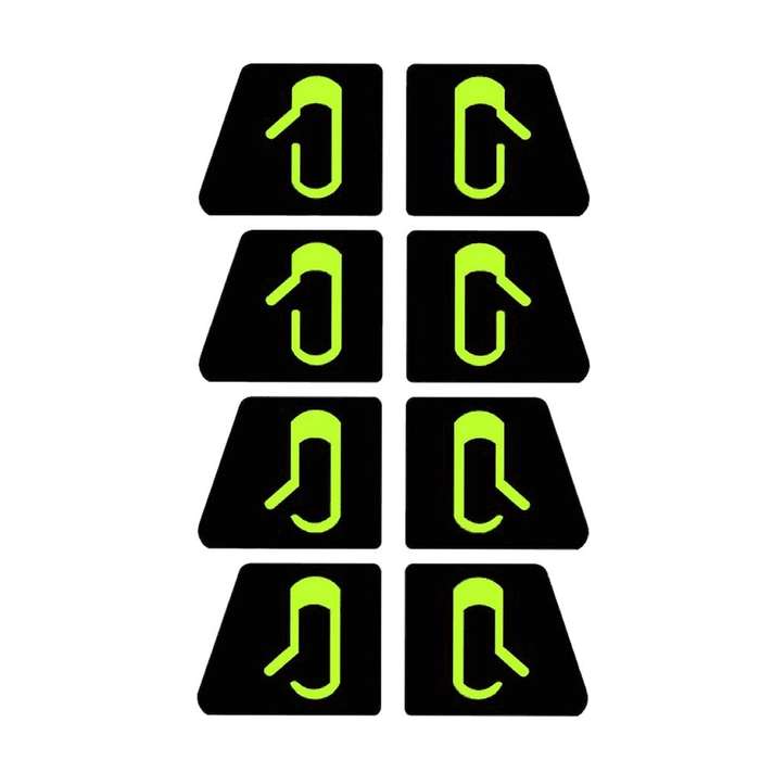 8pcs/set for Model 3 Car Door Open Exit Sticker Luminous Button Sticker Kit