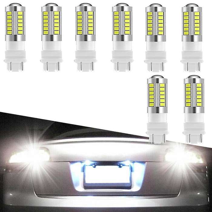 8X White 3157 33SMD 5730 LED Light Bulbs Tail Brake Stop Backup Reverse