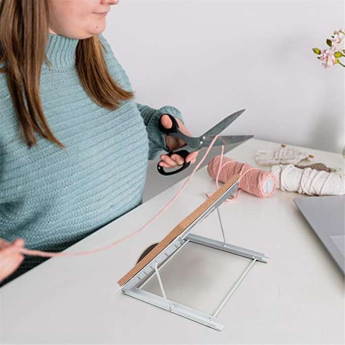 8X8 Inches Lace Board Set Lace Boards and Pins with Adjustable Stand Lace Tools Supplies Knitting Cr