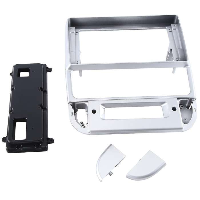 9 Inch Car Radio Fascia for 406 1999-2004 Install Facia Console Bezel Adapter Plate Trim Cover(silv