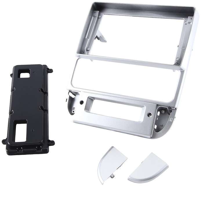 9 Inch Car Radio Fascia for 406 1999-2004 Install Facia Console Bezel Adapter Plate Trim Cover(silve