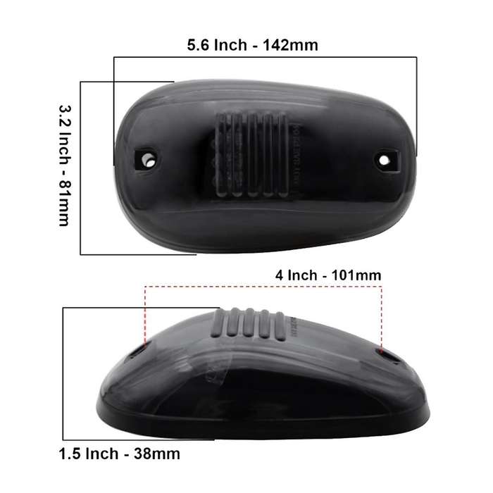 9 LED Car Cab Roof Marker Lights for Truck SUV LED DC 12V Black Smoked Lens Amber Lamp Car External