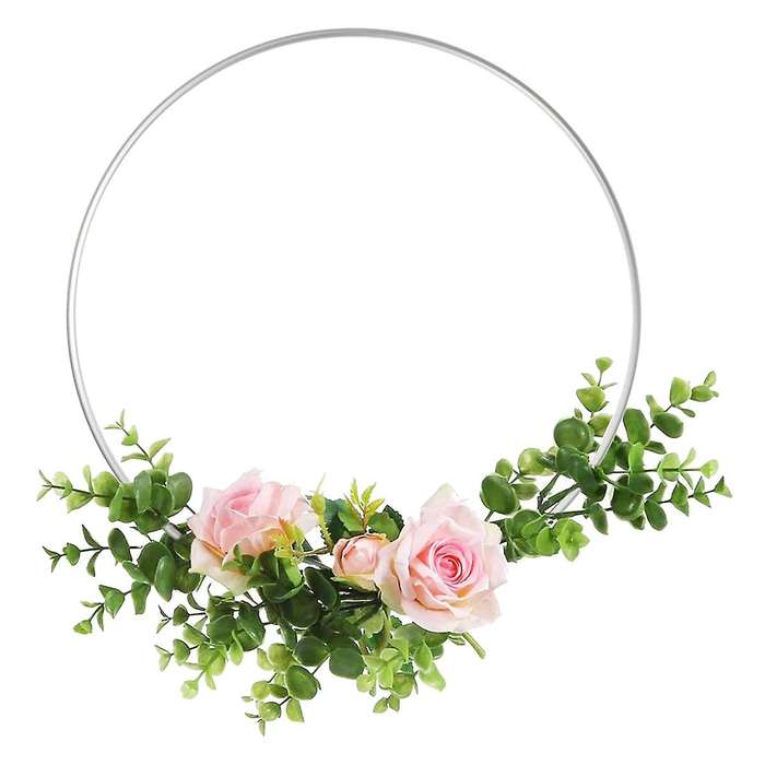 9 PCS 3 Sizes Silver Metal Floral Hoop Wreath for DIY Floral Macrame Hoop, Catcher and Macrame Wall