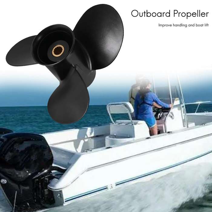 9.25 x 10 Aluminum Alloy Outboard Boat Propeller Compatible Mercury 9.9-20HP
