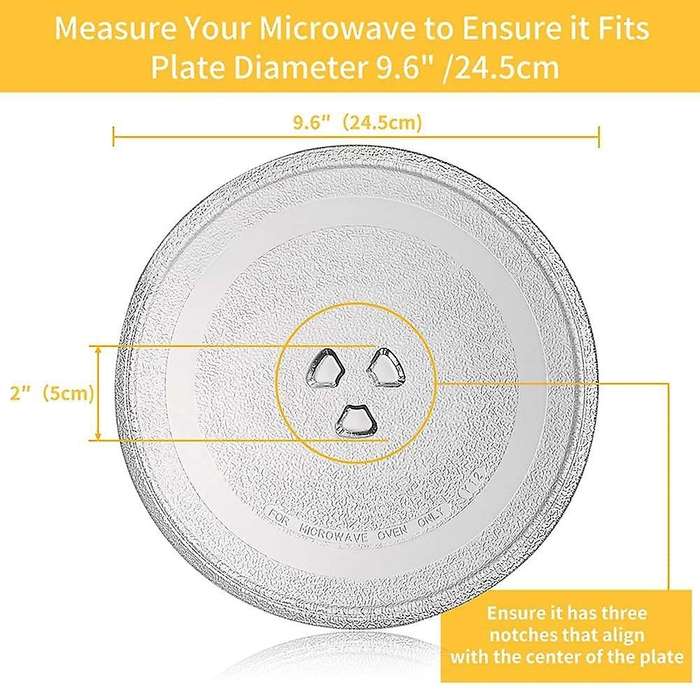 9.6 Inch Microwave Plate Spare Microwave Dish Durable Universal