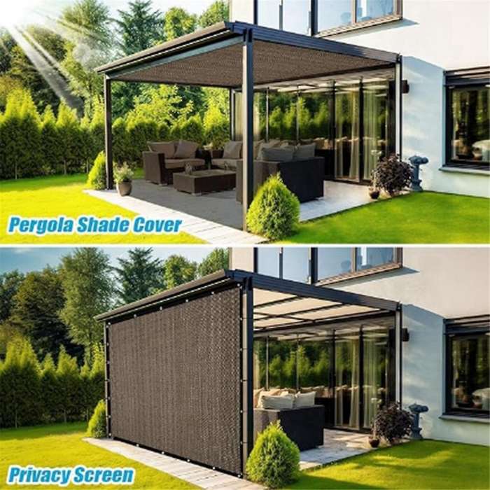 90% Sun Shade Cloth with Grommets 10in X 14in Pergola Replacement Shade Cover Canopy Privacy Screen