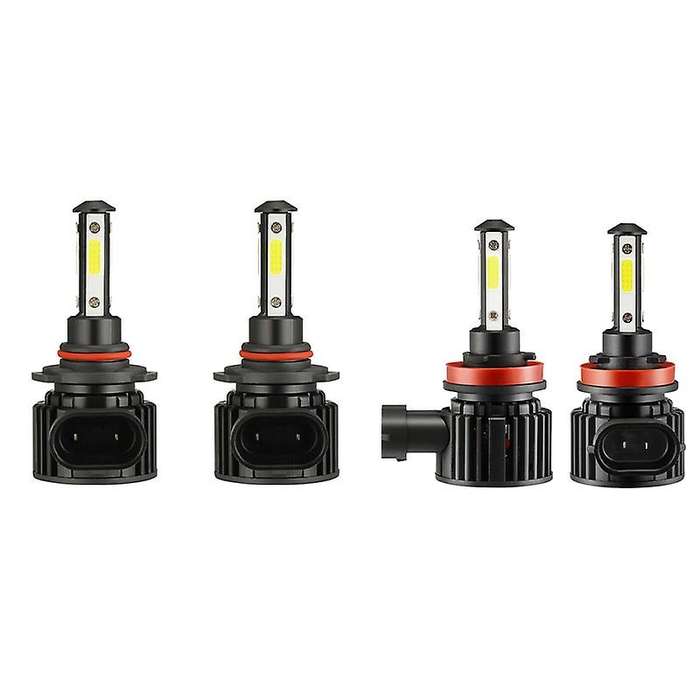 9005 H11 Combo 4Side LED Headlight Fog Kits Bulb 6000K White High Low Beam