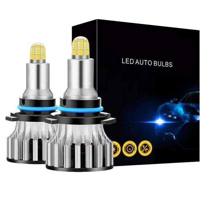 9006 LED Headlight Bulbs, 24 CSP 8 Sides 360 Degree Car Led Lighting, 120W 18000LM 6500K Fog Light B