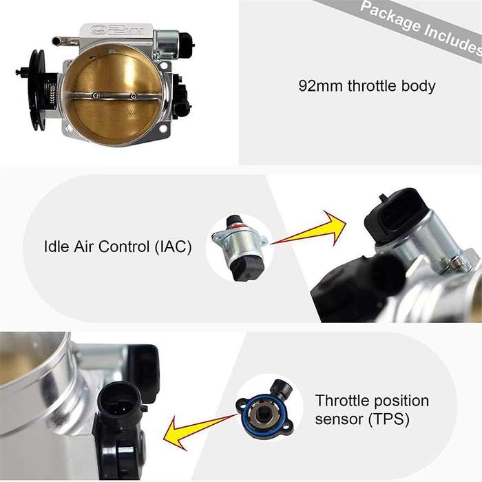 92mm Throttle Body with IAC Throttle Position Sensor for LSX LS1 LS7