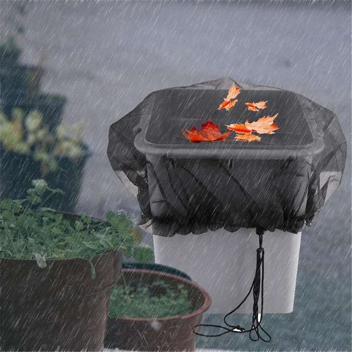 95cm Outdoor Garden Rain Barrel Mesh Cover Water Tank Protective Cover Filter Mesh Barrel Insect Ne