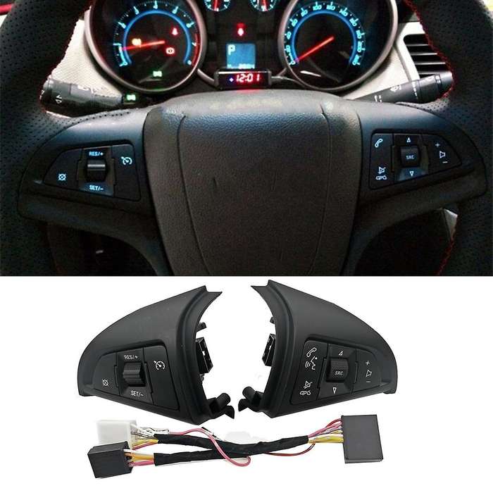 96892140 Left Speed Cruise Control Switch for Cruze 2009 -2014 Steering Wheel Button with Wire Harn